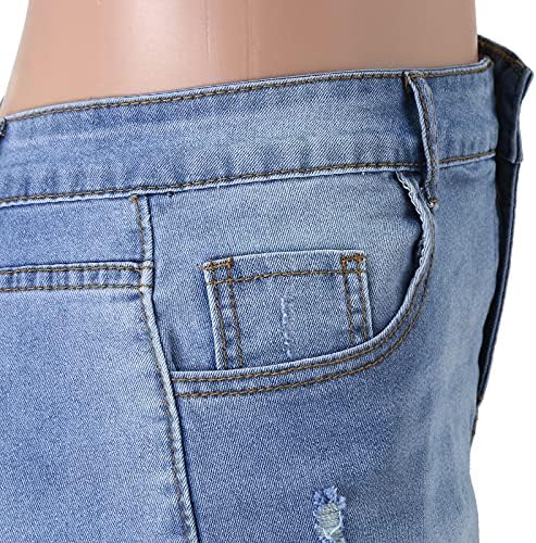 Calça jeans para mulheres cortadas calças cacheadas shorts de moda jeans feminino verão sexy calça xadrez de mulheres