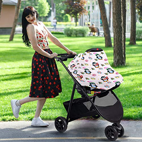 Penguin Gift Baby Car Seat Covers - Lenço de enfermagem de enfermagem do dossel de carrinho, para os recém -nascidos