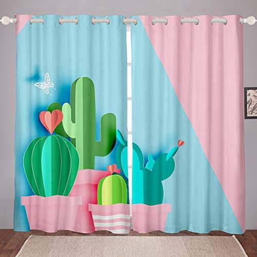 Crianças Macaron Curtain Painéis Cartoon Macaron Window Drapes