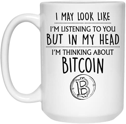 Q. Paddyshops Bitcoin caneca, presente de bitcoin, pensando em bitcoin, presentes engraçados de bitcoin para ele, marido, namorado,