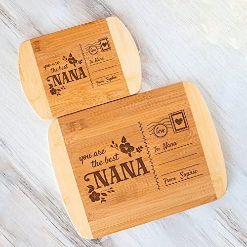 Mewde personalizado Bambu Wood Rutting Board Board Day da avó do dia da avó de netos - Air Mail to Best Nana