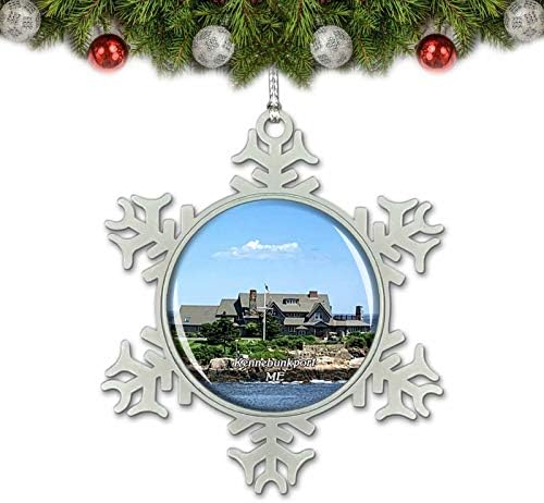 UMSUFA Kennebunkport Walker's Point Maine USA Christmas Ornament Tree Decoration Crystal Metal Sulir presente
