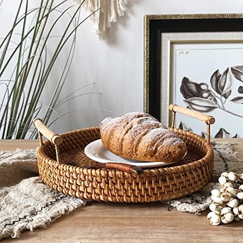 Cestas redondas conjunto para organizar pão de cesta de vime que serve cesta decorativa