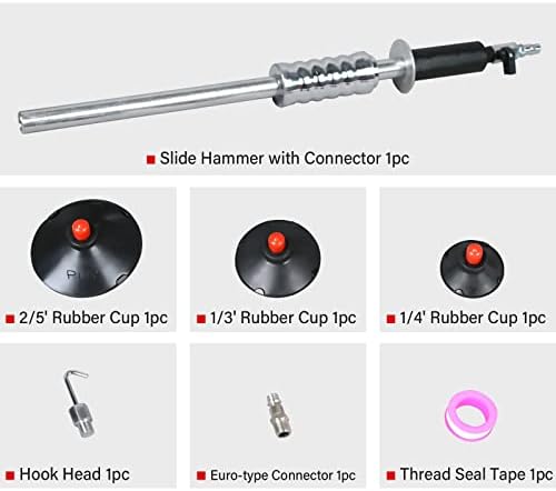 Dentpuller pneumático sucção de sucção de dente de dente automatilizador de carro do corpo de carro com 3 xícara