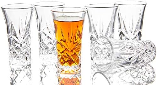 JAIEF Conjunto de 12 óculos de tequila, vidro de vidro de base pesada de vidro cordial 2 oz （conjunto de 12）