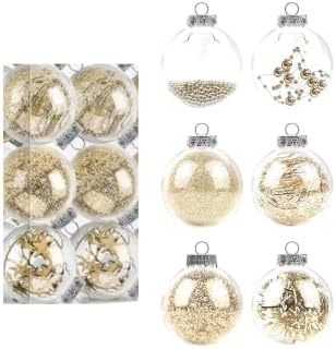 Decorações de Natal - Ornamentos de Natal de Ouro - enfeites de Natal à prova de quebra - Seis desenhos distintos -