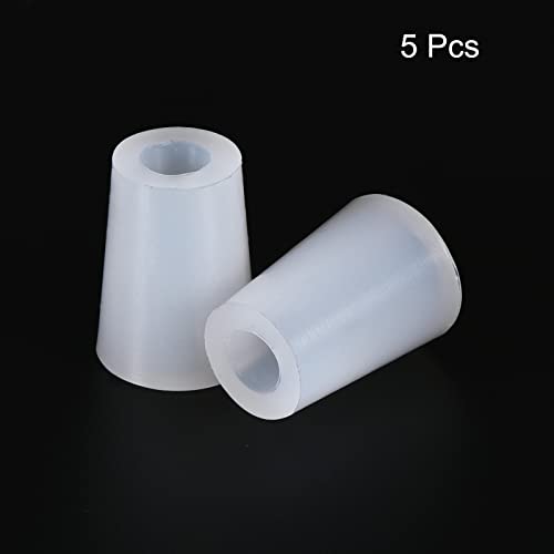 Meccanixity Silicone Rubber cônico Plugue de 14 mm a 19 mm com orifício branco para revestimento em pó, pintura, anodização, revestimento,