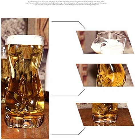 Cerveja Lianglide Glass Sexy Lady Men, canecas de cerveja para freezer, Sexy Naked Miss & Muscle Man Clear Glass Copos, Creative Corpody Shot Glass Copos Champagne Cups para Vodka Whisky Beer Party Party