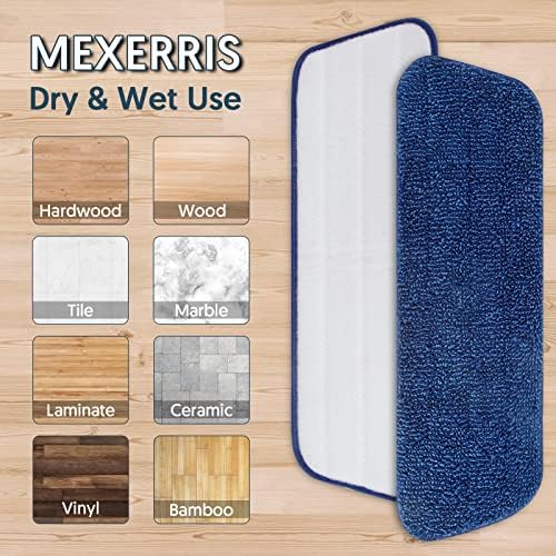 Spray MOPS Cabeças de substituição - MEXERRIS Microfiber MOP PADS Para limpeza de piso Reutiliza MOP PADS SUBSTITUIÇÃO PARA REVEL