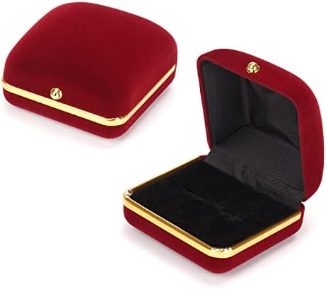 BI Fang Velvet Ring Box Jewelry Gift Boxes para Ação de Graças, aniversário, vitrines de jóias de Natal de casamento, exibições