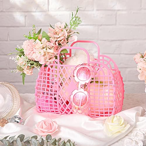 Zubebe 4 PCs Jelly Bags Jelly Purse Jelly Tote Jelly Basket Kids Rosa Polícia Reutilizável Jelly Bask