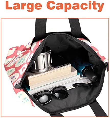 Laptop de viagem Bag para mulheres, bolsa de trabalho com padrão de flor azul rosa com bolsa de lancheira bolsa de bolsa