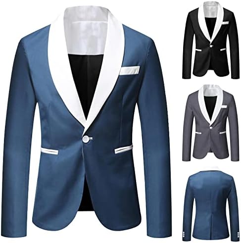 Masculino impressão de smoking blazer, casual slim fit jackets um botão de um botão clássico fit regular blazers traje de vestuário