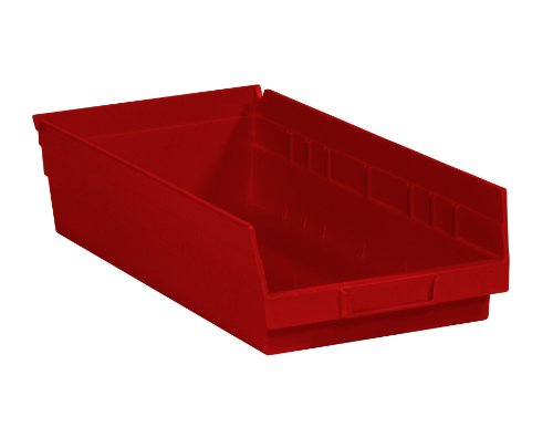 Bins de prateleira de armazenamento de plástico nidable aviditi, 17-7/8 x 8-3/8 x 4 polegadas, verde, pacote de 10, para organizar casas, escritórios, garagens e salas de aula