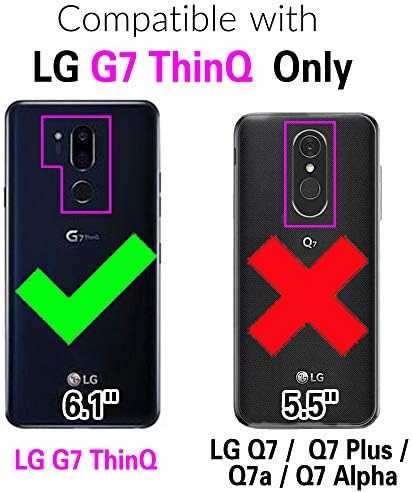 ASUWISH compatível com a caixa da carteira LG G7 TinB e a tela de vidro temperado Protetor de capa de capa de capa de capa de telefone celular para LGG7 One G 7 Plus LG7 FIT LG7THINQ 7G Fin