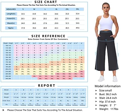 As calças de ioga feminino da ginástica com bolsos e barriga de controle de altura da cintura na colheita