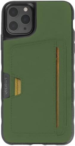 Smartish - Army Green - iPhone 12 / iPhone 12 Pro Carteira Pro - Slayer de carteira Vol 1 [Slim + Protetorty] titular do cartão