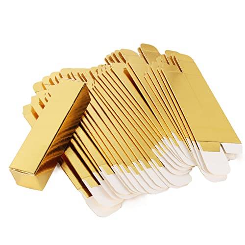 Cosidea 25 PCs Golden 5ml Lip Gloss Tube Caixa de embalagem de embalagem para tubos de gloss da coroa 23*23*98mm