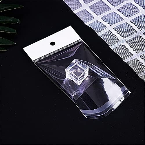 Yusland 5x4.5 200 Bolsas de penduramento transparente Lip e fita adesiva auto -vedação reclosável Opp Baggies Storage Storage Plástico