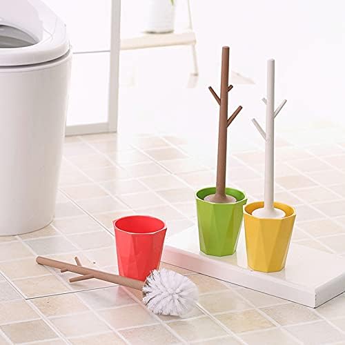 Pincel de escova de vaso sanitário pincel, formato de galho escova de vaso sanitário acessórios de banheiro de banheiro plástico