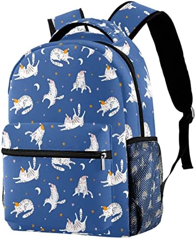 Adamion Boys Backpack Cartoon Star Whale Bookbag para sacolas do ensino médio Viaje de volta 11.5x8x16 em