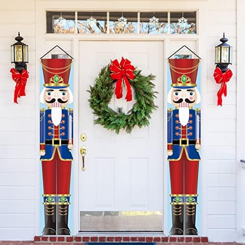 Christmas Soldier Door Hanner Porcador Decor Indoor & Outdoor - Modern House Décor - Banners de Natal coloridos para a porta
