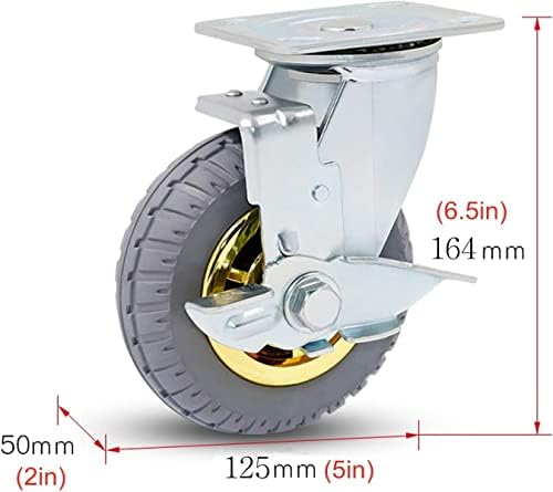 Rodízios de rodízios de umky rodízios giratórios giratórios de placas, rodas de móveis de borracha para serviço pesado, rodas