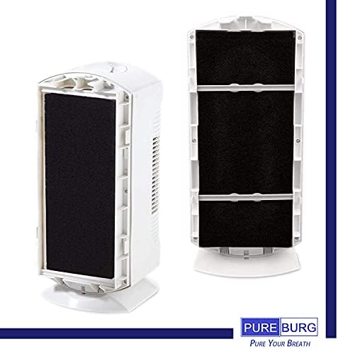 Kit de filtro HEPA de reposição 2 de pacote Pureburg 2+4 Compatível com Hamilton Beach Trueair Compact Pet Air Purifier 04383