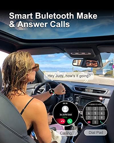 Podoeil Smart Watch for Women With Bluetooth Call, Disques relógios de fitness personalizáveis, rastreadores de atividades e smartwatches para telefones Android e iPhone compatível