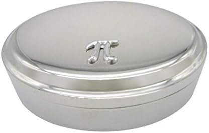Caixa de jóias de bugigangas oval de símbolo PI matemático