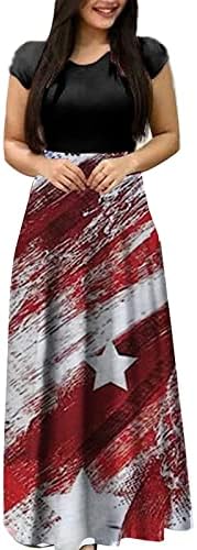 Vestido de camiseta dyguyth casual vestido maxi flowy elegante estampa floral vestido longo vestido de verão curto de manga