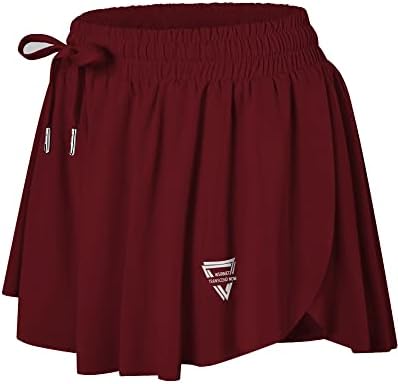 WSirmet Womens Flowy Shorts atléticos 2 em 1 treino executando shorts de ioga verão shorts shorts de borboleta Roupos fofos