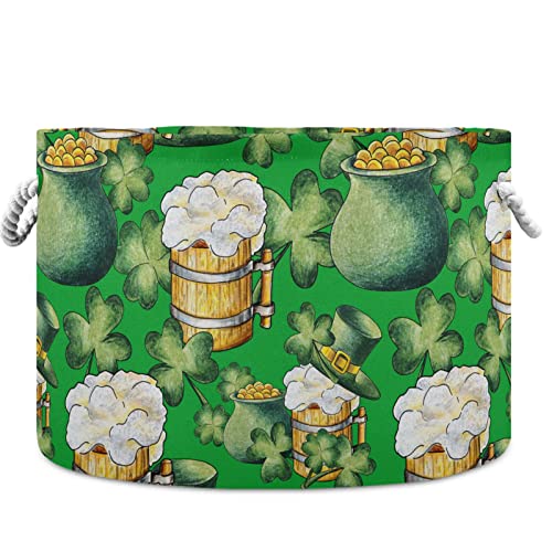 VISESUNNY LEPRECHAUN HAT POT COM CLOVER GOLE CLOVER ST RAPATILIDADE DE LAPUSTERIA CAIXA DE BING BING BING BING STORATIL