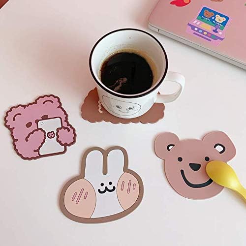 Kddom 4 pcs silicone colorido animal montanha-russa de tapete de tape