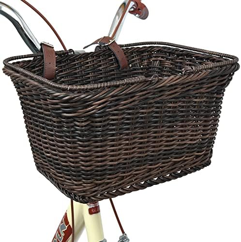 Vovó diz cesta de bicicleta, cesta de vime para bicicleta, cesta de bicicleta de tecido, cesta de bicicleta de bolo de vime destacável