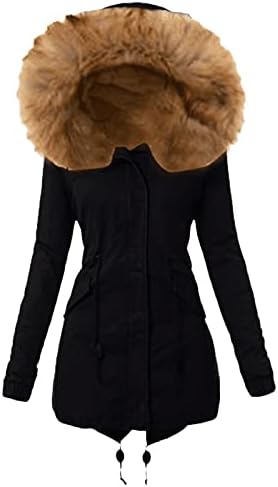 Jaqueta Nokmopo Mulhers Coat de Ladies Womens Inverno A quente de jaqueta longa e espessa com capuz casacos de inverno feminino