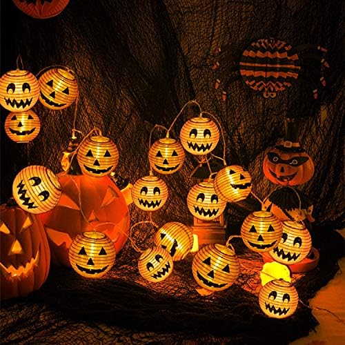 Halloween String Lights Decorações de Halloween-10ft 15 LEDS Halloween Pumpkin Lights Jack-O-Lantern Fuzina Luzes de Strin