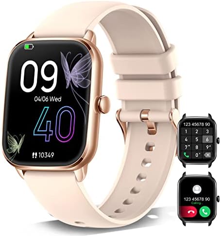 Relógios inteligentes para mulheres, rastreador de fitness de chamadas Bluetooth de 1,9 Smartwatch para Android e iOS com monitor