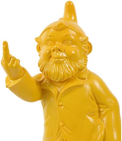 Ottmar Horl - Decoração de escultura Gnome - Dedo do meio flutuante - estátua de arte travessa ou interna ou interna - plástico moldado