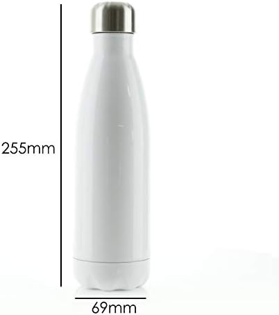 Garrafa de água personalizada de luminosa, bpa grátis, 500 ml de balão de aço inoxidável branco de 500 ml para bebidas