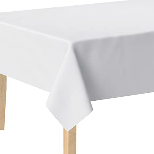 Toalha de mesa retangular branca de Sofinni, toalha de mesa de flanela à prova d'água, limpe a tampa da mesa limpa