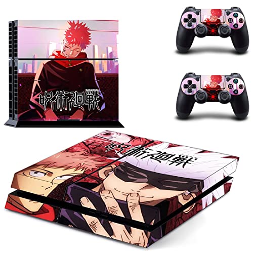 Para PS4 Slim - Anime Jujutsu Itadori Kaisen No Yuji Gojo Satoru Kugisaki Inumaki Nobara TOGE PS4 ou PS5 Skin Stick para PlayStation