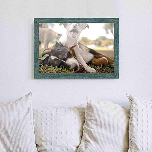 13x18 quadro azul Real Wood Picture Frame Largura 1,25 polegadas | Profundidade do quadro interior 0,5 polegadas | Moldura