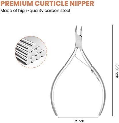 NEOVN TRIMPERS CUTLE DE CUNCELHA FULHA - Removedor de cutículas de cutículas de aço inoxidável profissional Removedor de cutículas - Ferramenta de manicure de pedicure para unhas e unhas da unha - Cutticle Cutter - suprimentos de tecnologia de unhas