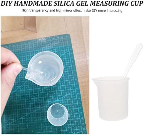 Copos de medição de medição de líquido de Sewacc kits de resina de copo de silicone 1 conjunto de copos de medição