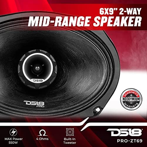 DS18 2x Pro-ZT69 6x9 polegadas 2 vias Pro Audio Audio Midrange Alto