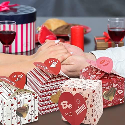 Aviski 12pcs Caixas de tratamento do Dia dos Namorados Pequenas caixas de guloseimas presentes caixas de festa de favor