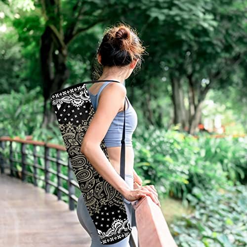 Ratgdn Yoga Mat Bag, Paisley Bandana Exercício Exercício ioga Portador de tape