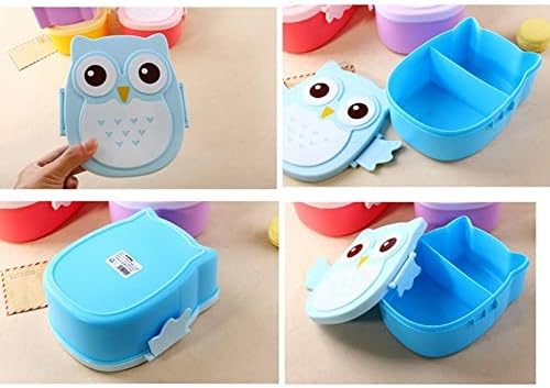 Lunhanas de Lunhantes de Owl de Cartoon Bento Bento Bento Boxes Storage para crianças Escola de Kit Completa Caixa Térmosa ao ar livre