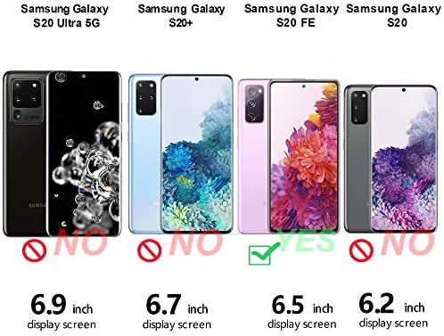 Caso Arae para Samsung Galaxy S20 FE 5G PU CAUSE CAPA DE CATURA DE CALARO [Recurso do suporte] Com pulseira e [4 slots] ID e cartões